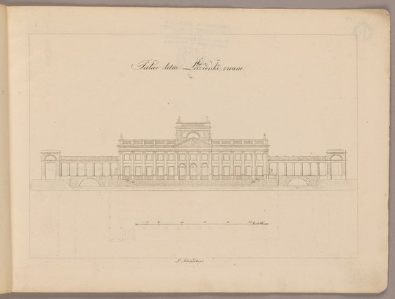 Pałac letni Łazienki zwane (Pałac Na Wyspie, elewacja północna)