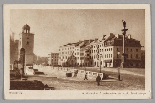 Plac Zamkowy i wylot Krakowskiego Przedmieścia