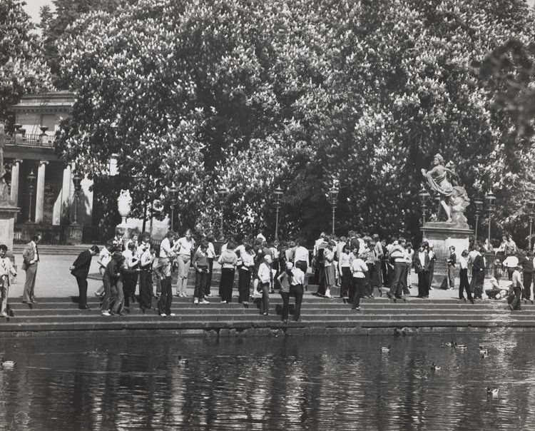 Part of the Palace on the Isle terrace in Royal Baths Park