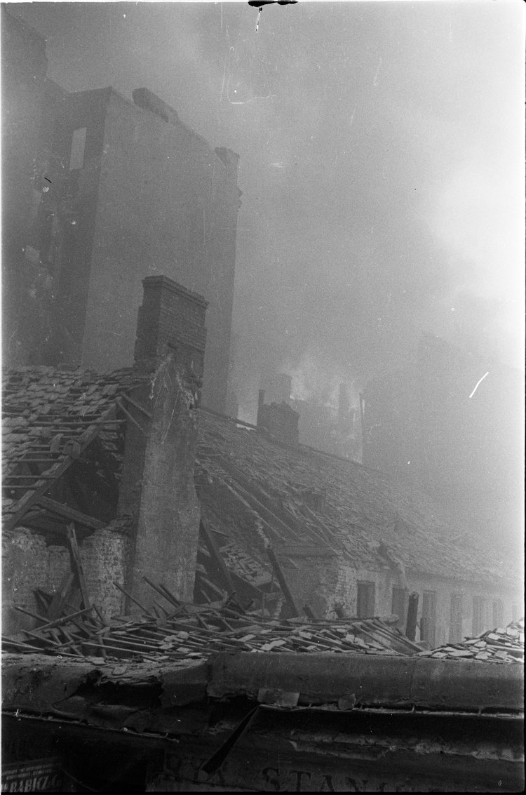 Pożar budynków w rejonie ulic Jasnej