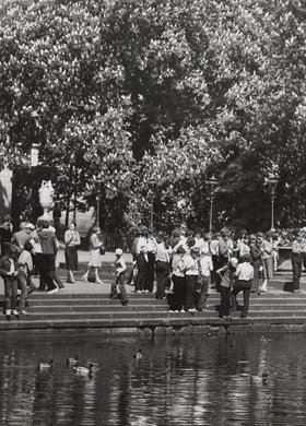 Fragment tarasu Pałacu na Wyspie w Łazienkach Królewskich