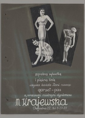 Reklama Pracowni Mistrzyni Dyplomowanej M. Krajewskiej w Warszawie