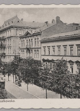 Ulica Marszałkowska przy wylocie ulicy Rysiej