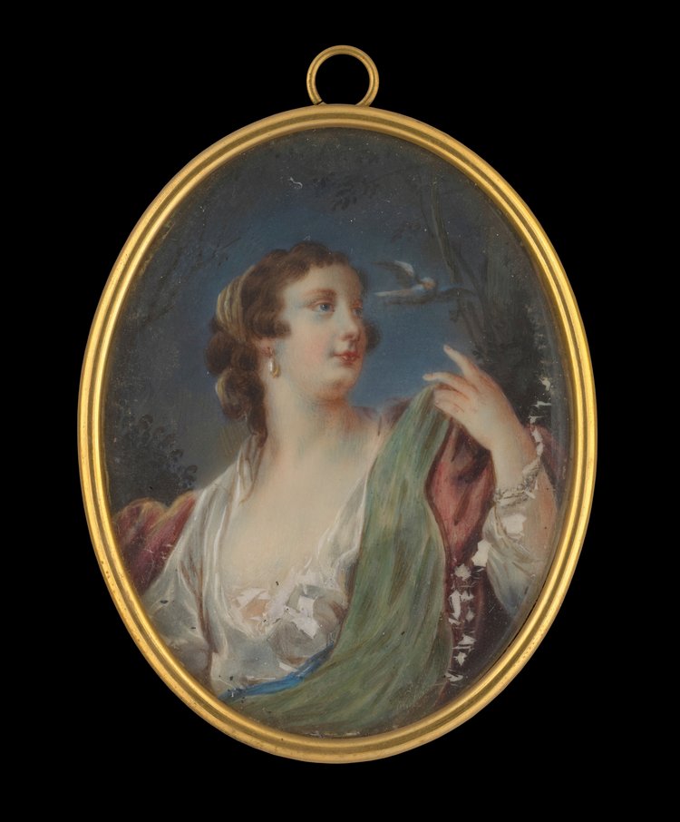 Postać alegoryczna - kobieta z gołębiem (miniatura)