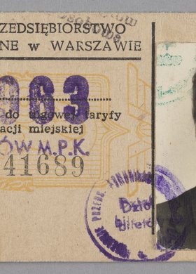 Legitymacja Miejskiego Przedsiębiorstwa Komunikacyjnego dla Eweliny Erentz