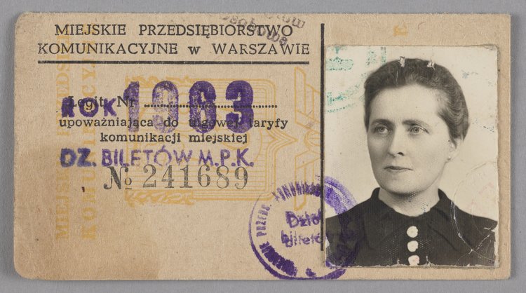 Legitymacja Miejskiego Przedsiębiorstwa Komunikacyjnego dla Eweliny Erentz