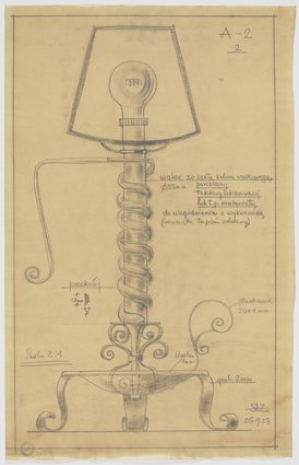 Lampa stojąca, projekt