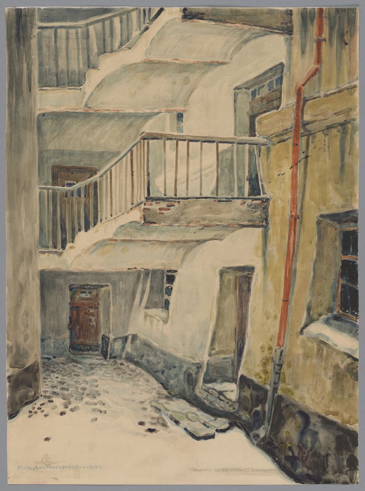 Podwórko przy ulicy Brzozowej