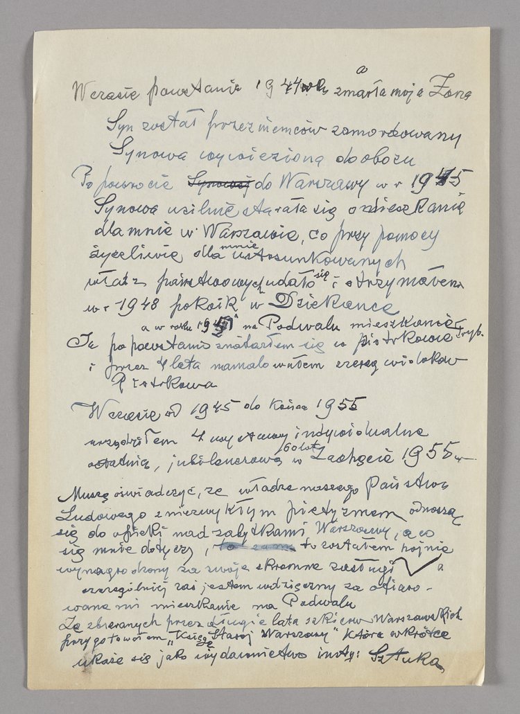 Wspomnienia Tadeusza Cieślewskiego ojca na temat jego samego, rodziny oraz losów podczas II wojny światowej i po jej zakończeniu