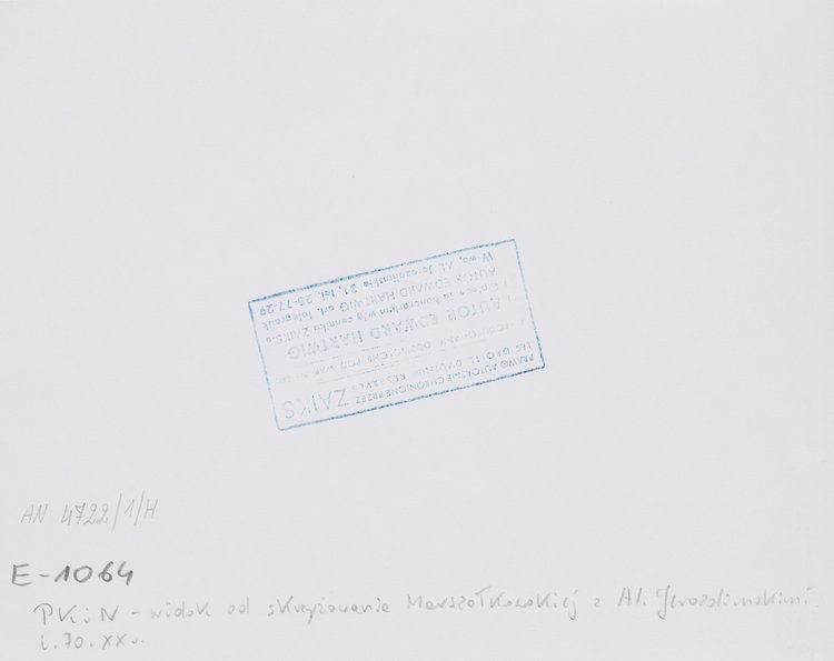 Palace of Culture and Science from Nowogrodzka Street