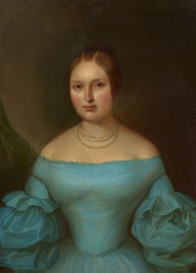 Portret kobiety w niebieskiej sukni