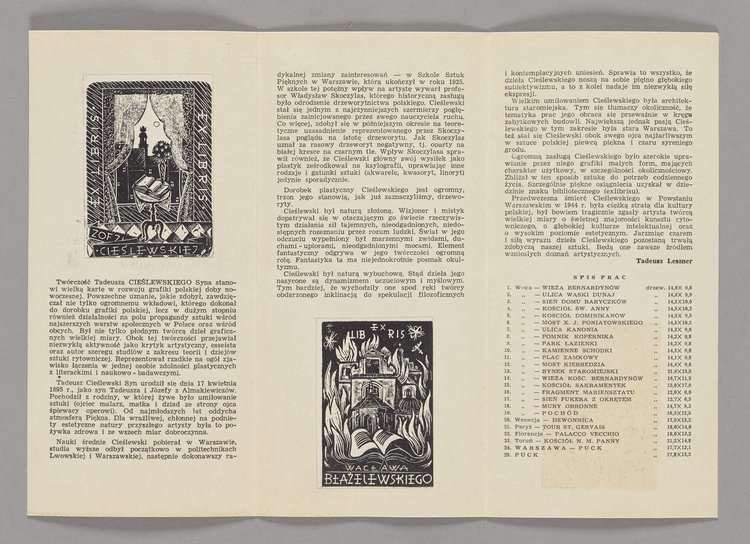 Zaproszenie na Wystawę Grafiki Tadeusza Cieślewskiego-Syna