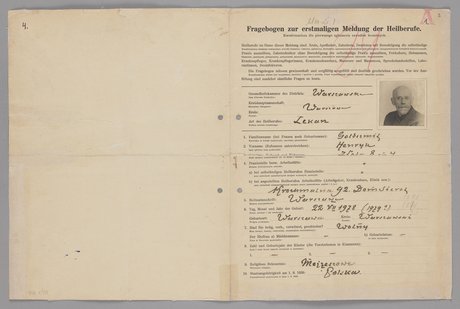 Kwestionariusz dla pierwszego zgłoszenia zawodów leczniczych