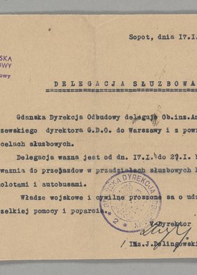 Pismo wystawione Antoniemu Olszewskiemu