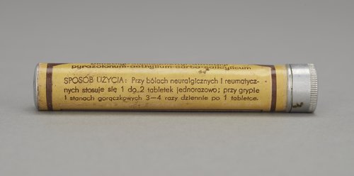 Fiolka po preparacie "PYRALGIN" firmy Ludwik Spiess i Syn;