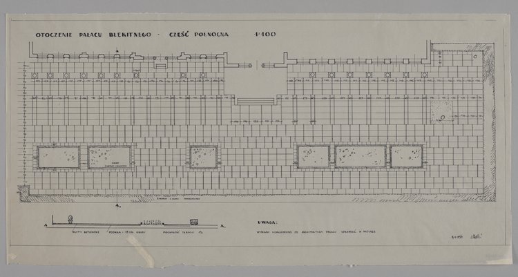 Pałac Błękitny, otoczenie, część północna