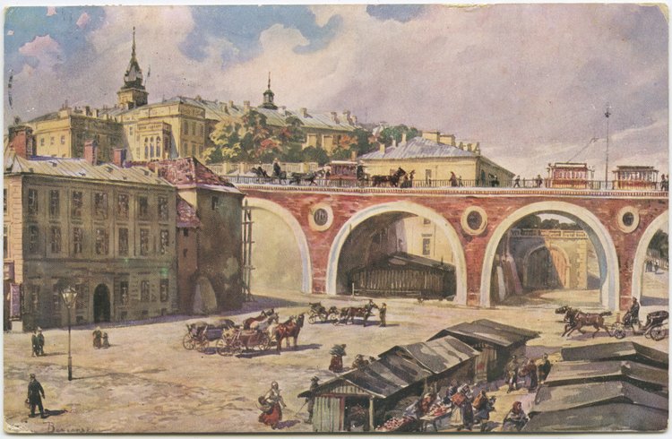 Rynek na Mariensztacie i arkady Nowego Zjazdu