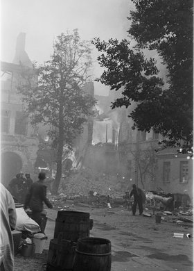 Pożar kamienicy przy placu Dąbrowskiego 4