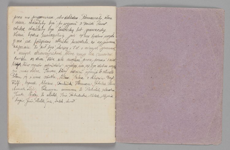 Zeszyt Miriam Gerblich, praktykantki w Domu Sierot z wpisami Stefanii Wilczyńskiej