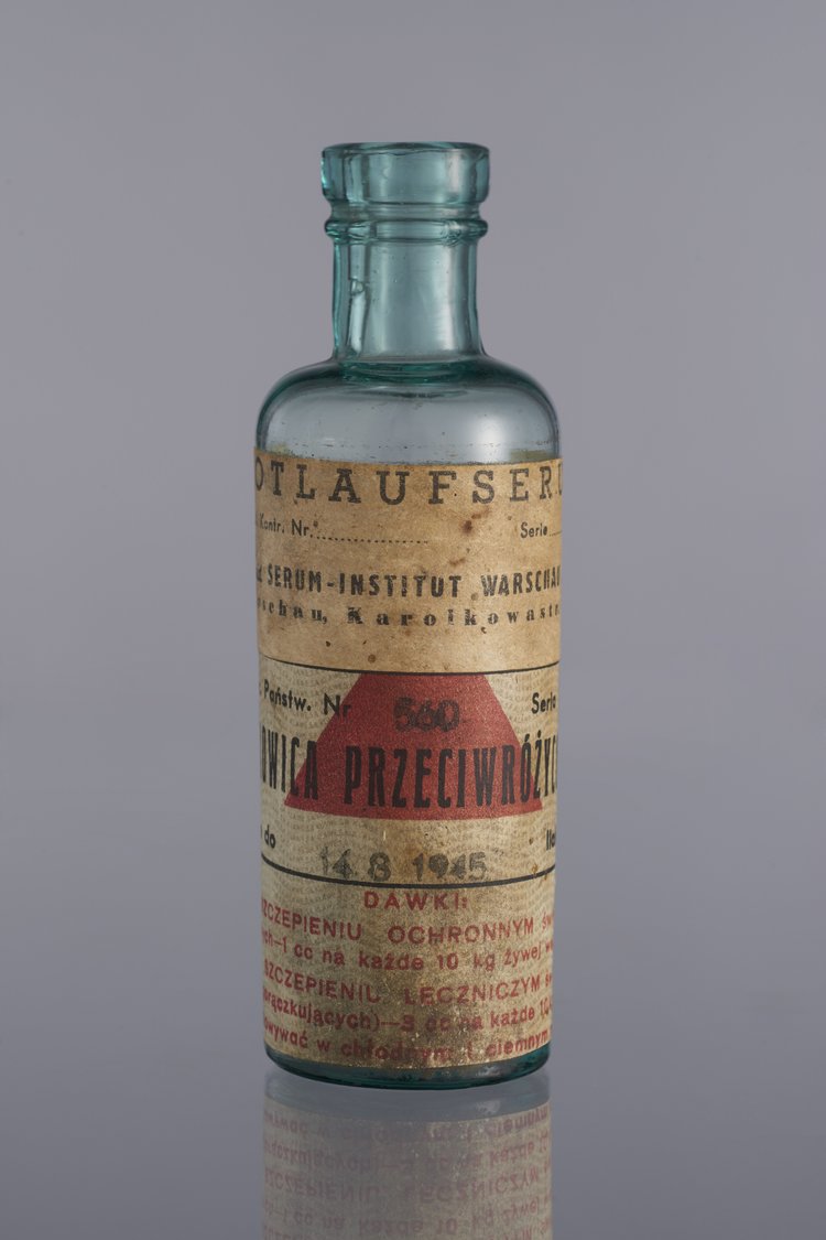Butelka apteczna po surowicy przeciwróżycowej