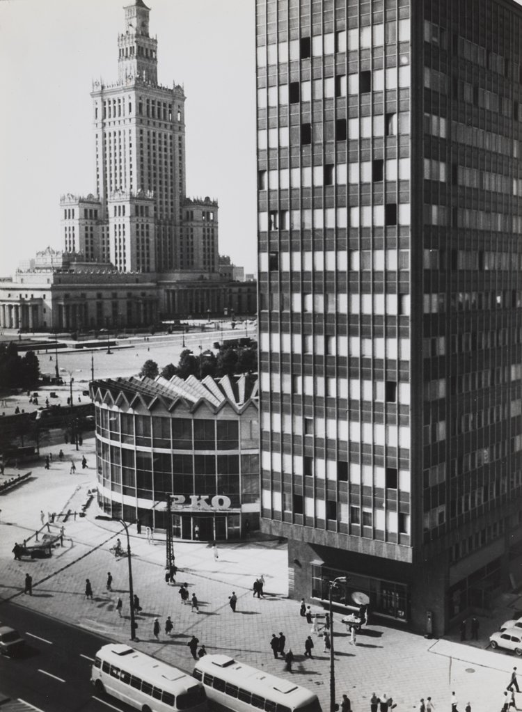 City center, the Palace of Culture and Science, the PKO Rotunda and Universal office building