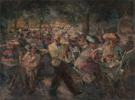 W kawiarni ogrodowej