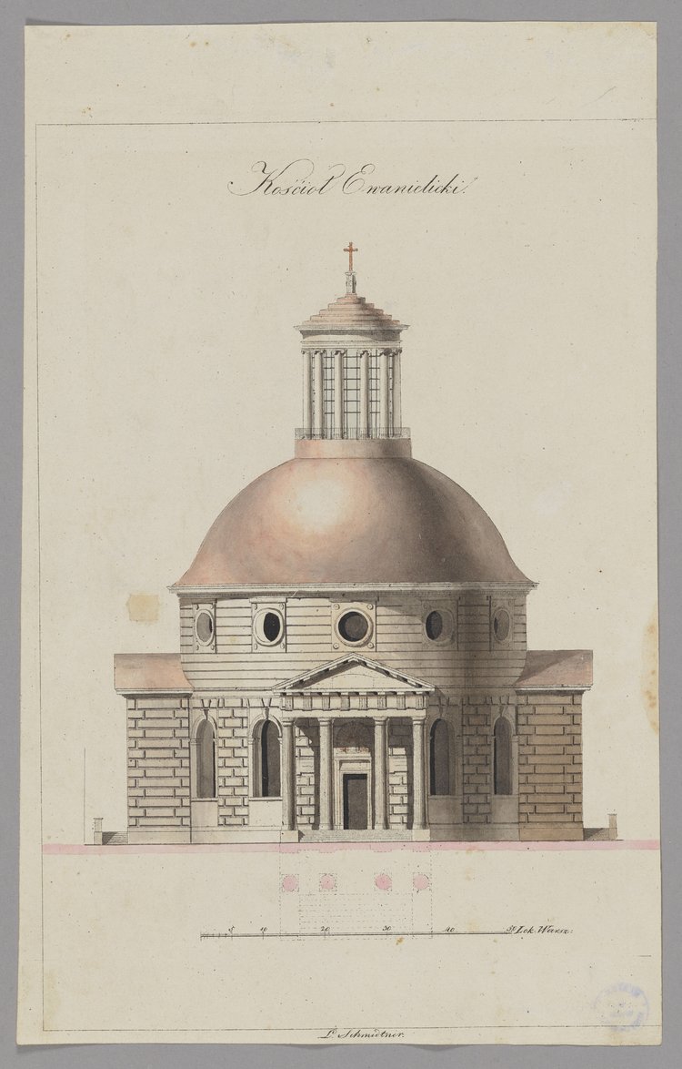 Kościół ewangelicki, rysunek pomiarowy