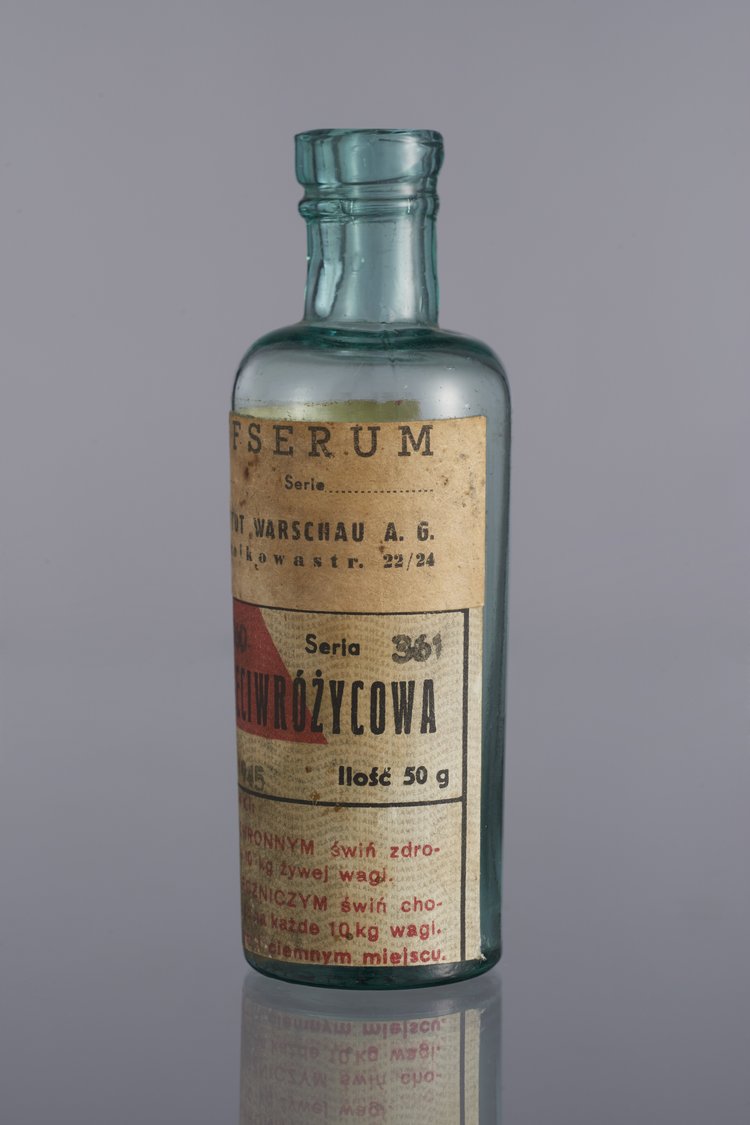 Butelka apteczna po surowicy przeciwróżycowej