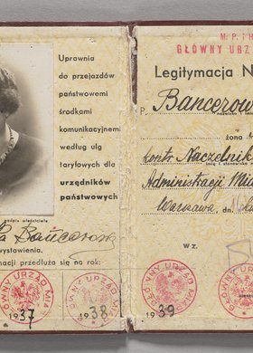 Legitymacja Henryki Bancerowej, żony urzędnika