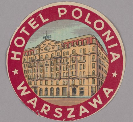 Podstawka pod kufel z reklamą Hotelu Polonia Warszawa