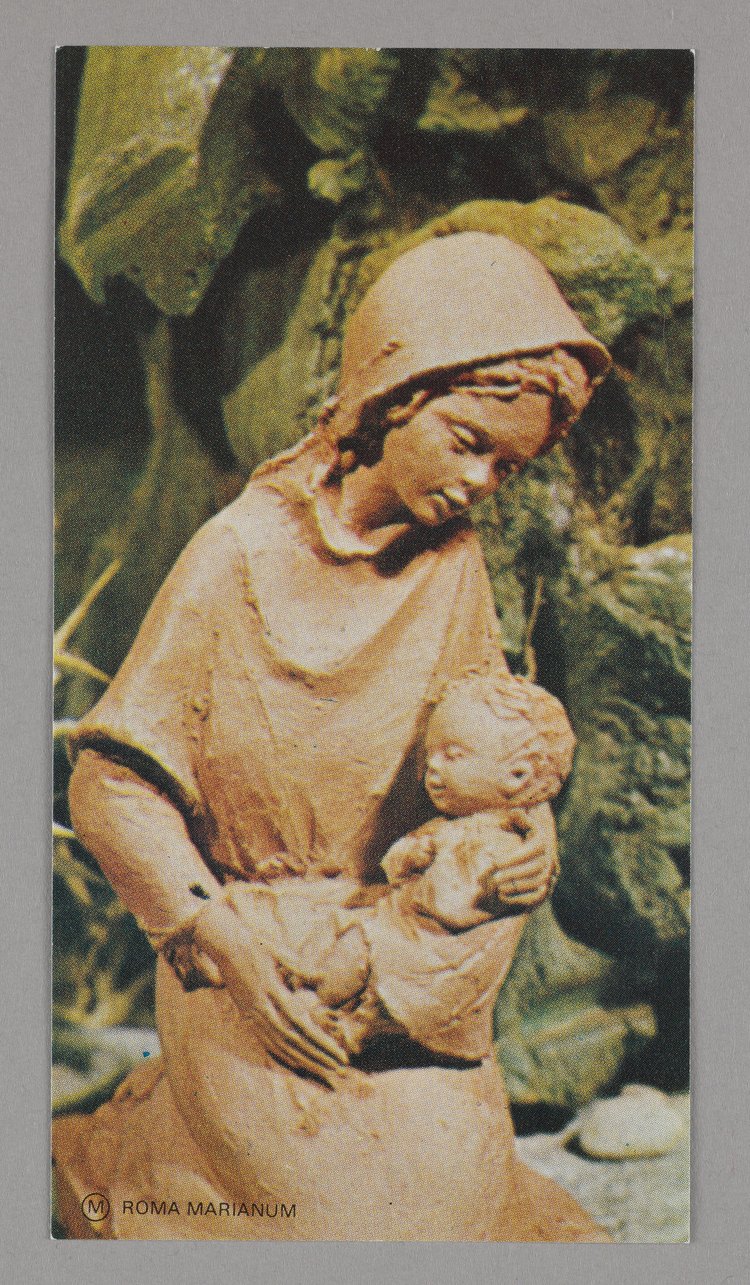 Karteczka stanowiąca pamiątkę z bierzmowania udzielonego przez bp. pomocniczego warszawskiego Władysława Miziołka