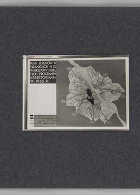 Plansza terenów objętych kredytowaniem na Wystawie Budowlano-Mieszkaniowej na Kole