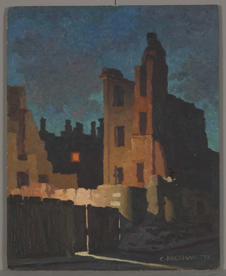 Ruiny domu na rogu ulic Wspólnej i Kruczej