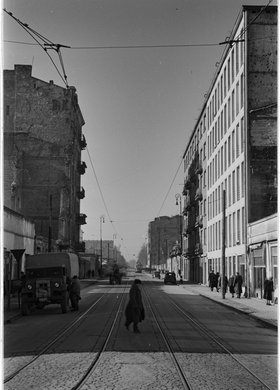 Ulica Nowowiejska, widok od strony placu Zbawiciela