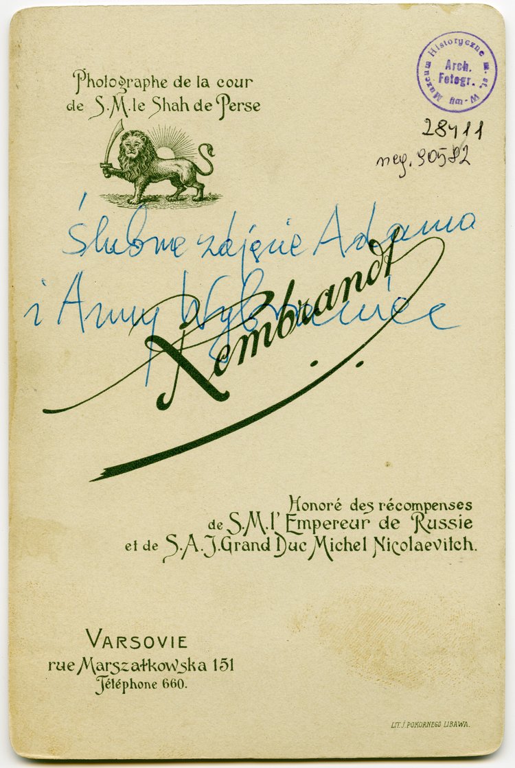 Portret ślubny Anny Szczyglińskiej i Adama Wybrańca