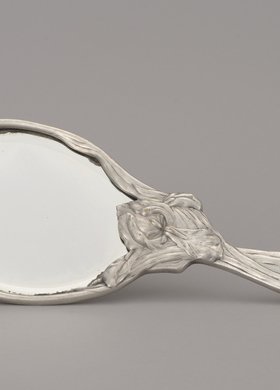 Lusterko secesyjne z irysami