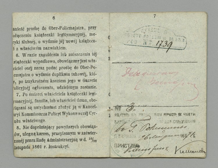 Książeczka legitymacyjna Ksawerego Gierszta