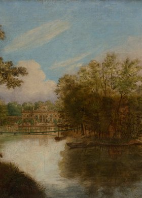 Widok na Pałac Na Wyspie w Łazienkach