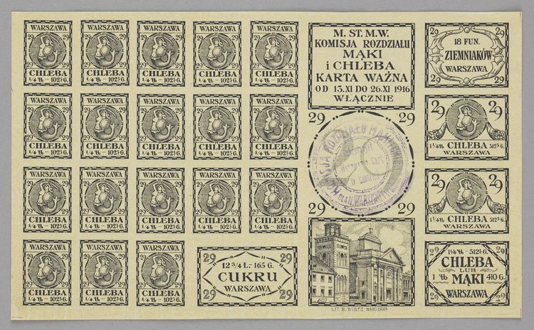Karta żywnościowa dla ludności miasta stołecznego Warszawy