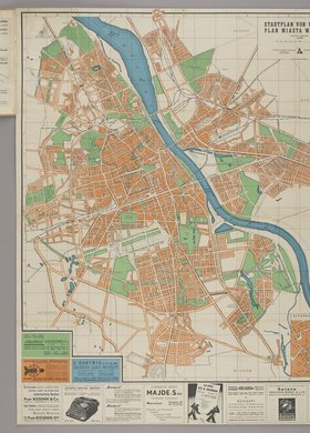 Stadtplan von Warschau. Plan miasta Warszawy, 1:20 000