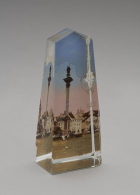 Przycisk szklany z fotografią Kolumny Zygmunta