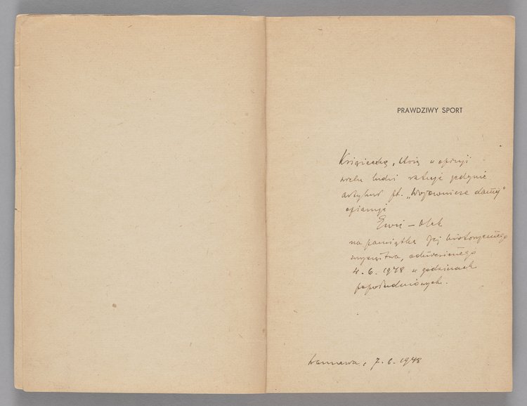 Książka Aleksandra Rekszy p.t. Prawdziwy sport (Warszawa 1948)