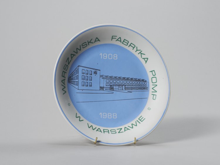 Talerz okolicznościowy Warszawskiej Fabryki Pomp w Warszawie