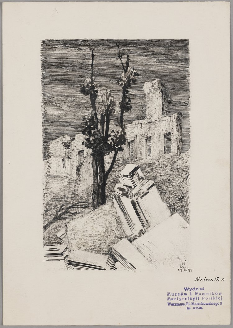 Wejście na Pawiak od ulicy Dzielnej