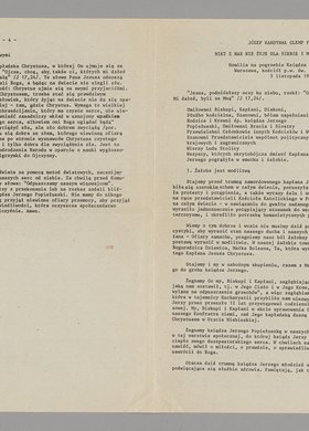 Homilia prymasa Polski kardynała Józefa Glempa wygłoszona w dniu 3 listopada 1984 r. na pogrzebie bł. ks. Jerzego Popiełuszki