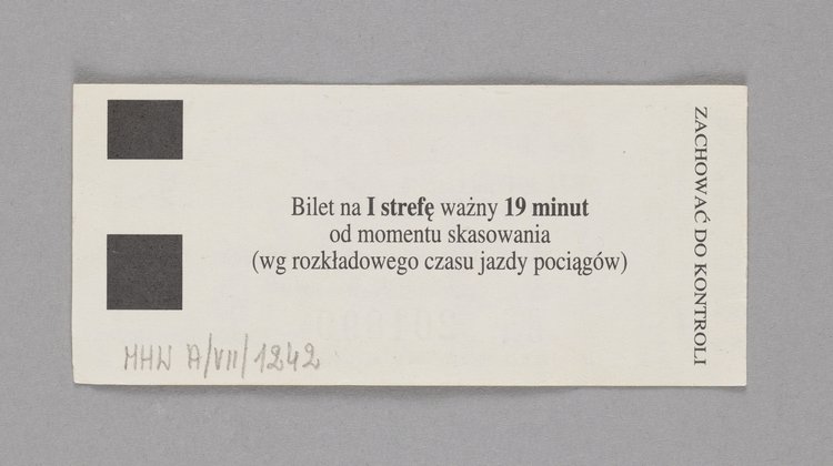 Bilet na I strefę według taryfy 37%