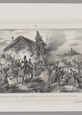 Granadiers Russes attaques par des hulans Polonais (Ułani polscy atakują grenadierów rosyjskich)