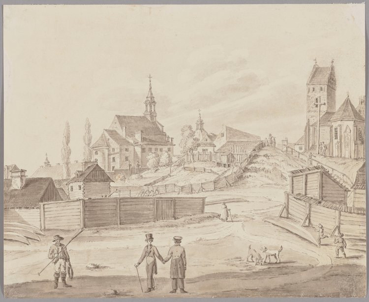 Widok kościoła Benonów i Sakramentek od strony Wisły