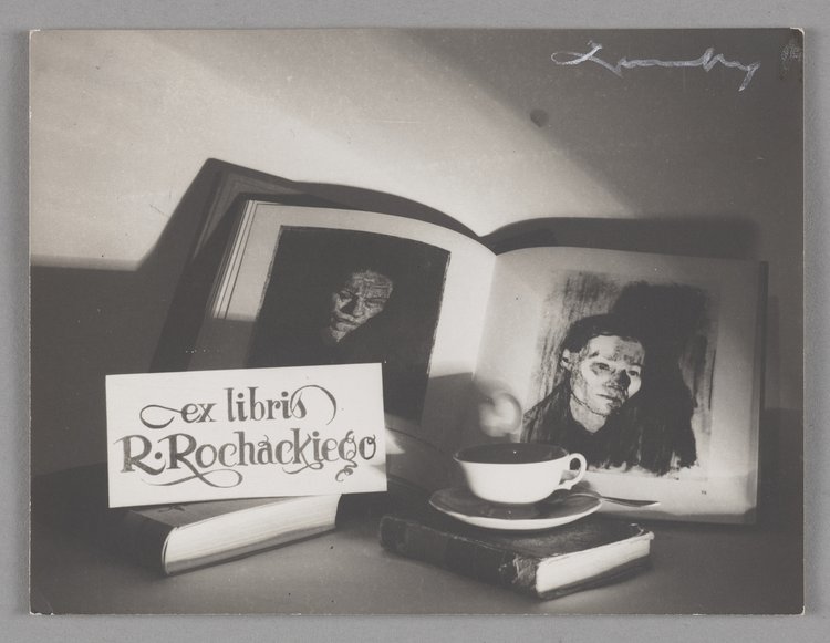 Martwa natura z ex librisem Romualda Rochackiego