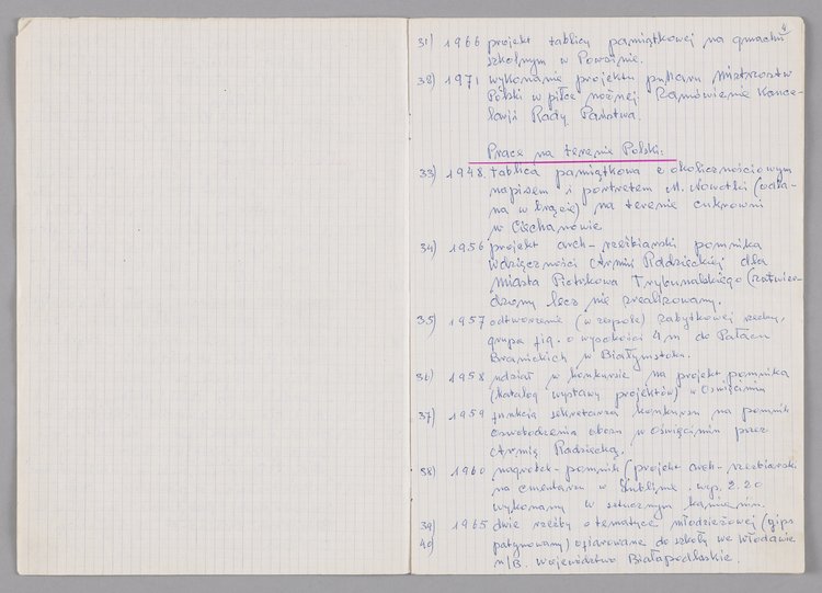 Wykaz prac artystycznych Jerzego Chojnackiego